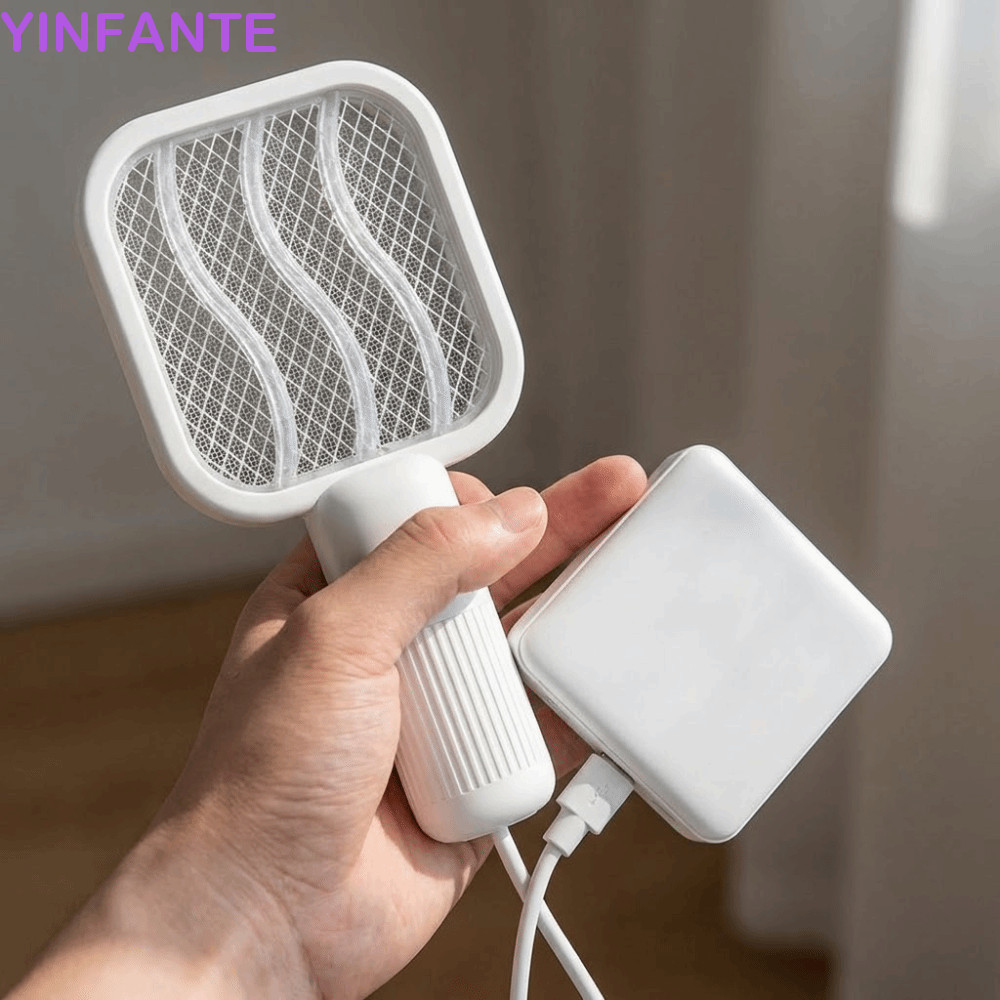 Raquete De Insetos YINFANTEWN , Mata-Mosquitos USB Portátil Com Rede De Segurança , Mini Lâmpada Assassina De Plástico