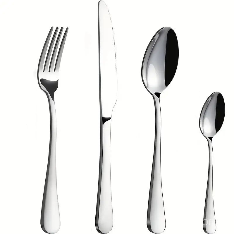Kit 36 Faca Garfo Colher Colher de sobremesa De Jantar Aço Inoxidável Tecnologia Casa Cozinha Utensílios De Mesa — imagem 2 de 2