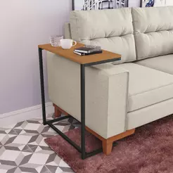 Mesa de Apoio Kappesberg Canela/Preto fosco