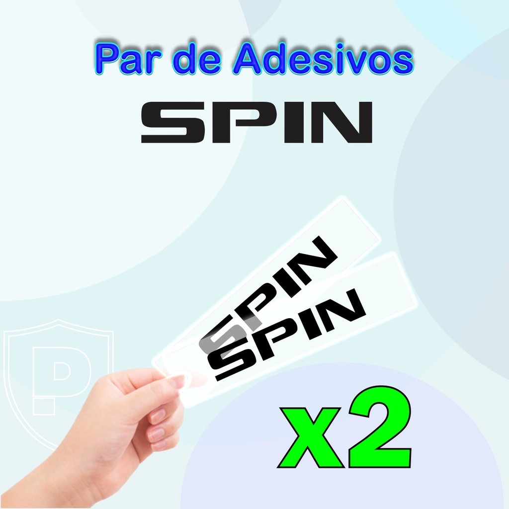 Par De Adesivo Emblema Chevrolet Spin Para Friso Lateral, Rack de Teto, Etc