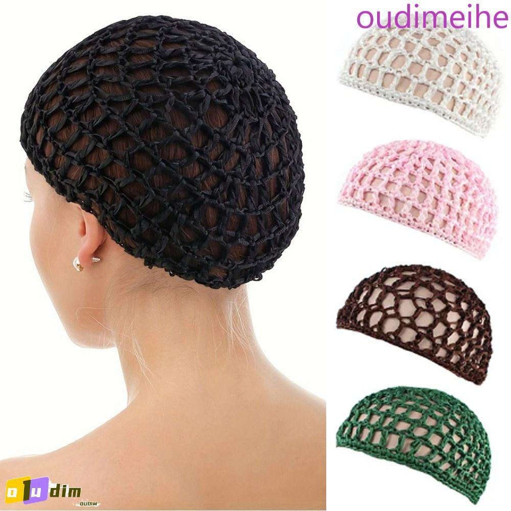 Rede De Cabelo De Malha OUDIMEIHE , Bonés De Peruca Pretos Feitos À Mão Com Alça Ajustável , Touca Noturna Macia De Croc
