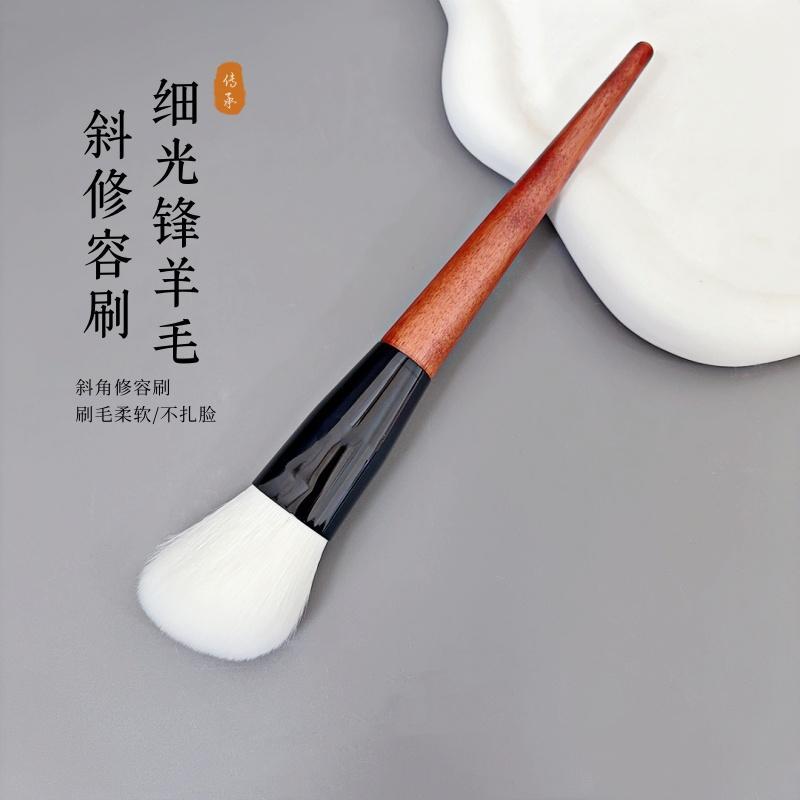Cangzhou escova de contorno fofo de lã Animal, pincel de pó, Blush, pó solto, pincel de fixação de maquiagem, iniciante 
