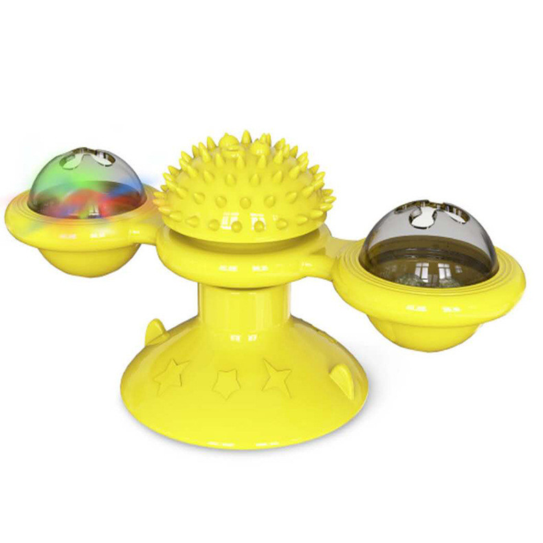 Gato moinho de vento brinquedo esfregando dispositivo luminoso girando coçar primavera homem gato brinquedo gato platafo