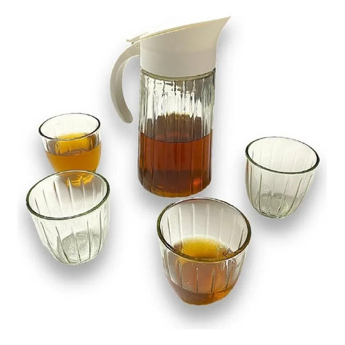 Conjunto De Jarra E Copos Edge Para Jantar 5 Peças - Wincy