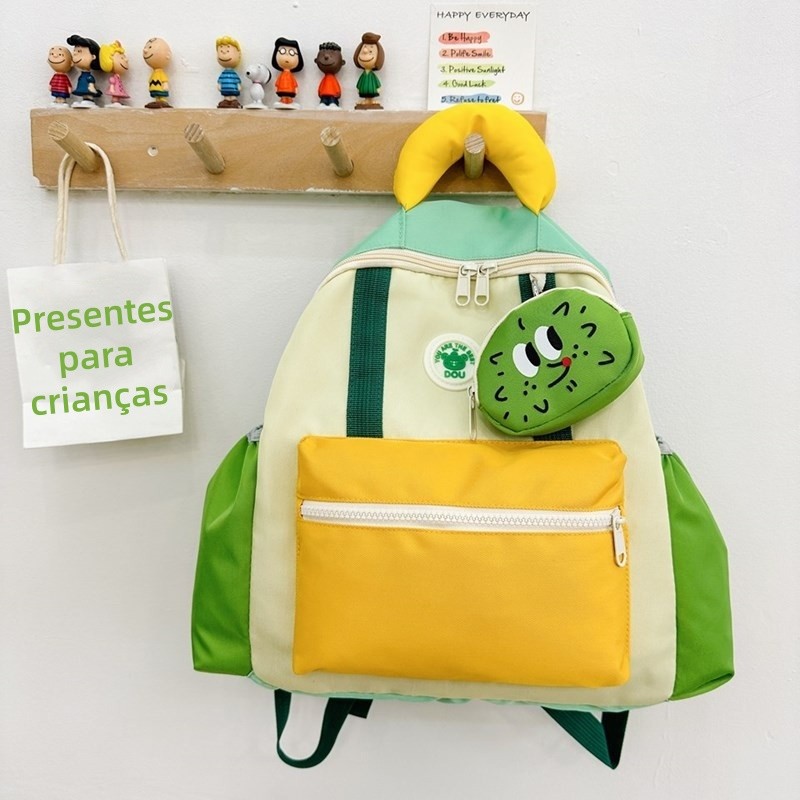 Mini Mochila de Costas Infantil Escolar Masculina Feminina Bolsa Estampa Animal fofa Ajustavel Passeio Viagem