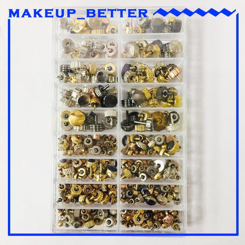 [Makeup_better] 150-160 Peças De Relógio Coroa Cabeça Para De Pulso Acessórios Kit De Ferramentas De Reparo Relojoeiro