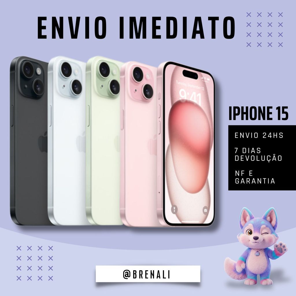 Apple iPhone 15 / 15 Pro / 15 Pro Max 128GB/256GB 5G Câmera 48MP