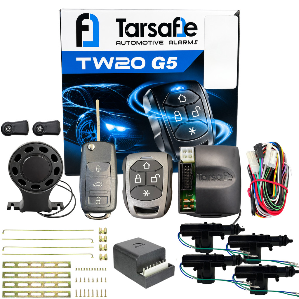 Alarme Tarsafe Com Chave Canivete + Trava Eletrica 4 Portas