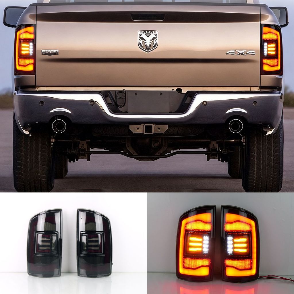 Para Dodge Ram 1500 2002-2006 Conjunto De Luz Traseira LED Com Sinal De Mudança De Direção Fluindo