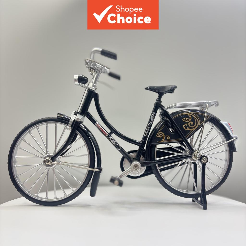 Mini Modelo De Bicicleta Vintage Fundido 1 : 10 , Carro De Brinquedo De Liga Colecionável Retrô E Ornamento , Natal Idea