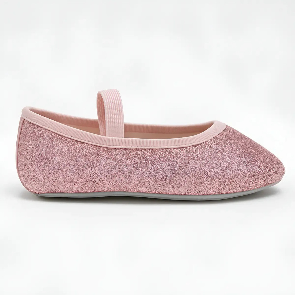 Sapatilha Ballet E Jazz Meia-ponta Rosa Glitter Só Dança