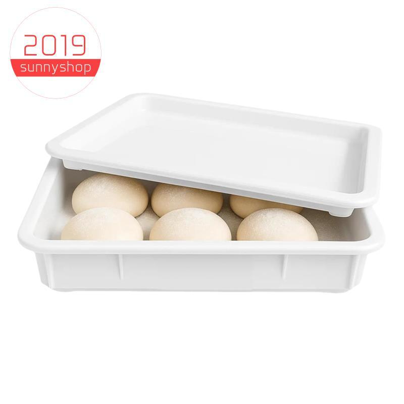 [Bestseller S] Perfeito Para Pães Caixa De Prova De Massa De Pizza-Bandejas Empilháveis Com Tampas-Recipiente