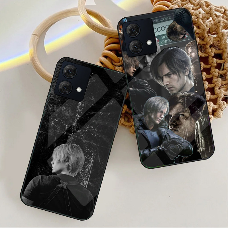 Resident Evil Leon Kennedy 04 Capa De Telefone De Vidro Para Motorola Moto G75 G55 G35 G24 G34 G54 G84 G85 G34 Edge 50 6