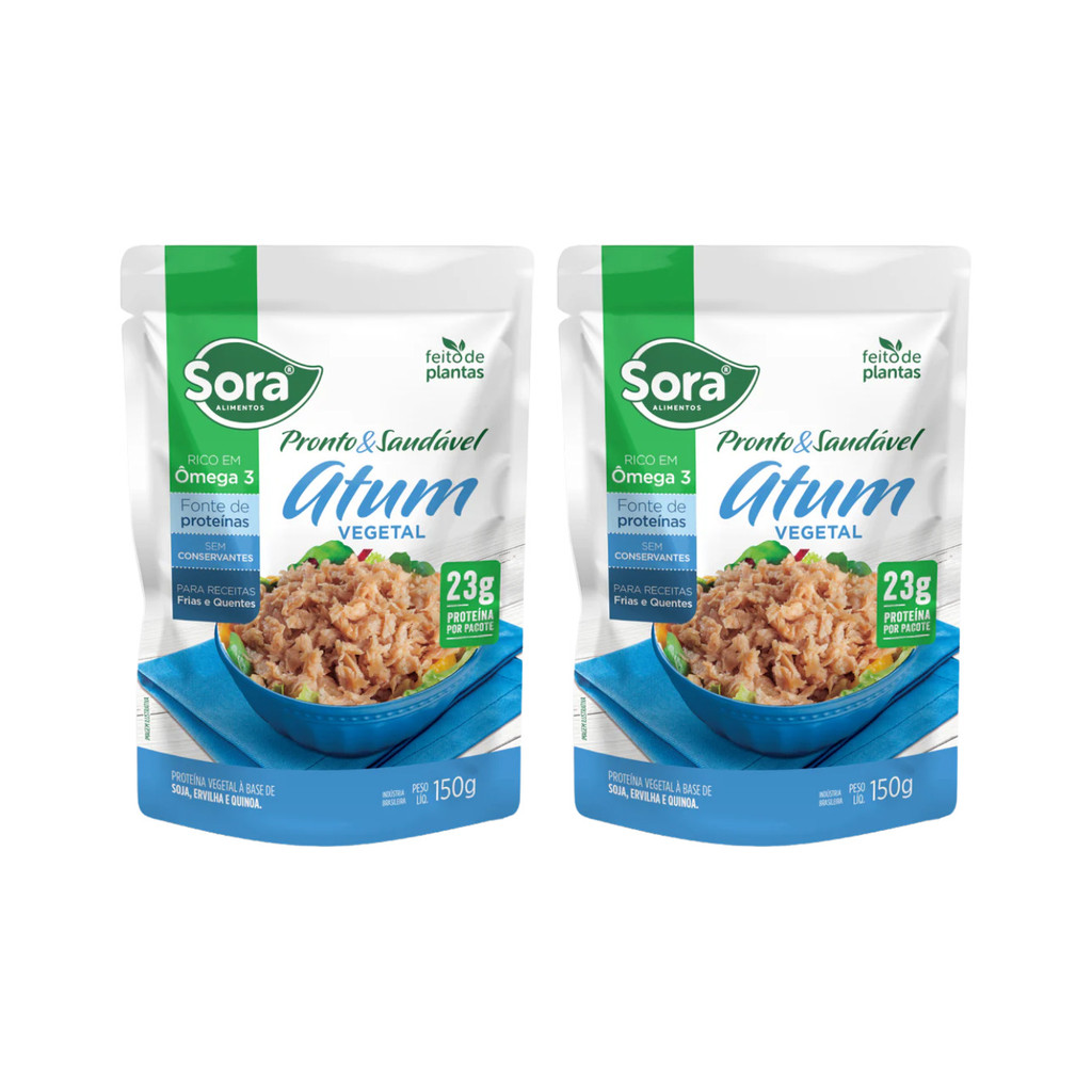 Kit com 2 Atum Vegetal Pronto e Saudável 150g  Sora
