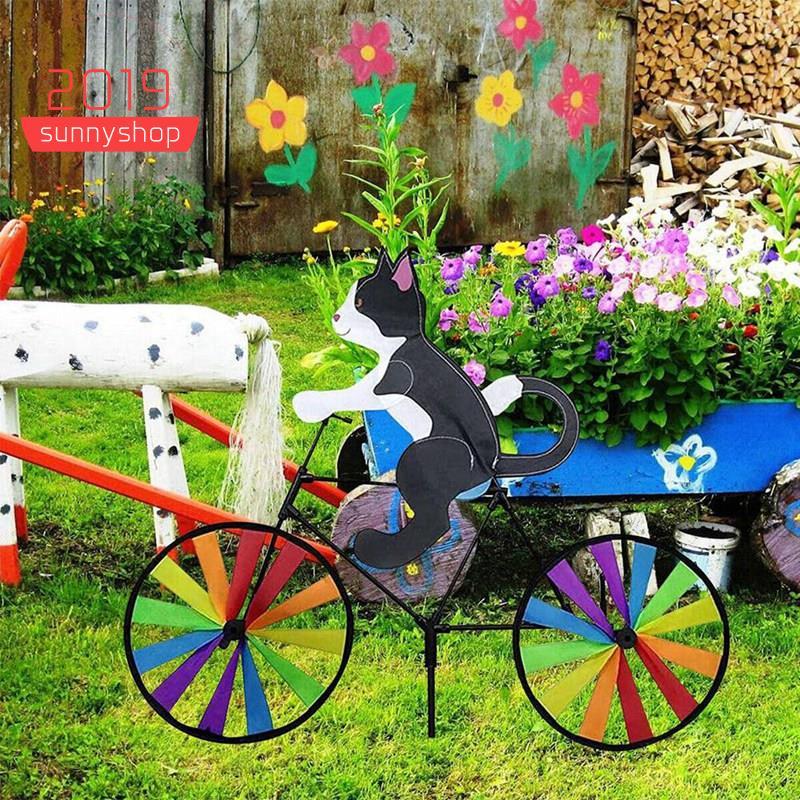 [Bestseller S] 1 PCS Bicicleta Wind Spinner Bike Garden Ornamentos Conforme Mostrado Escultura De Animal Fofo Moinho De 