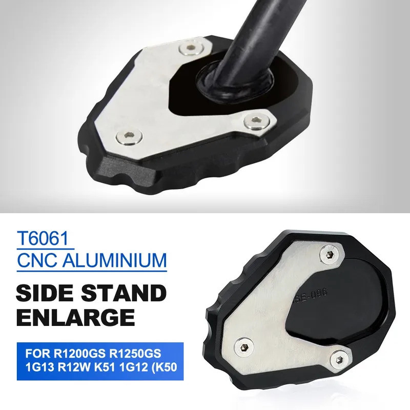 Para BMW R1200GS R1200GS R1200GS LC ADV Rallye Suporte Lateral Kickstand Ampliador Almofada Placa De R 1200 1250 GS