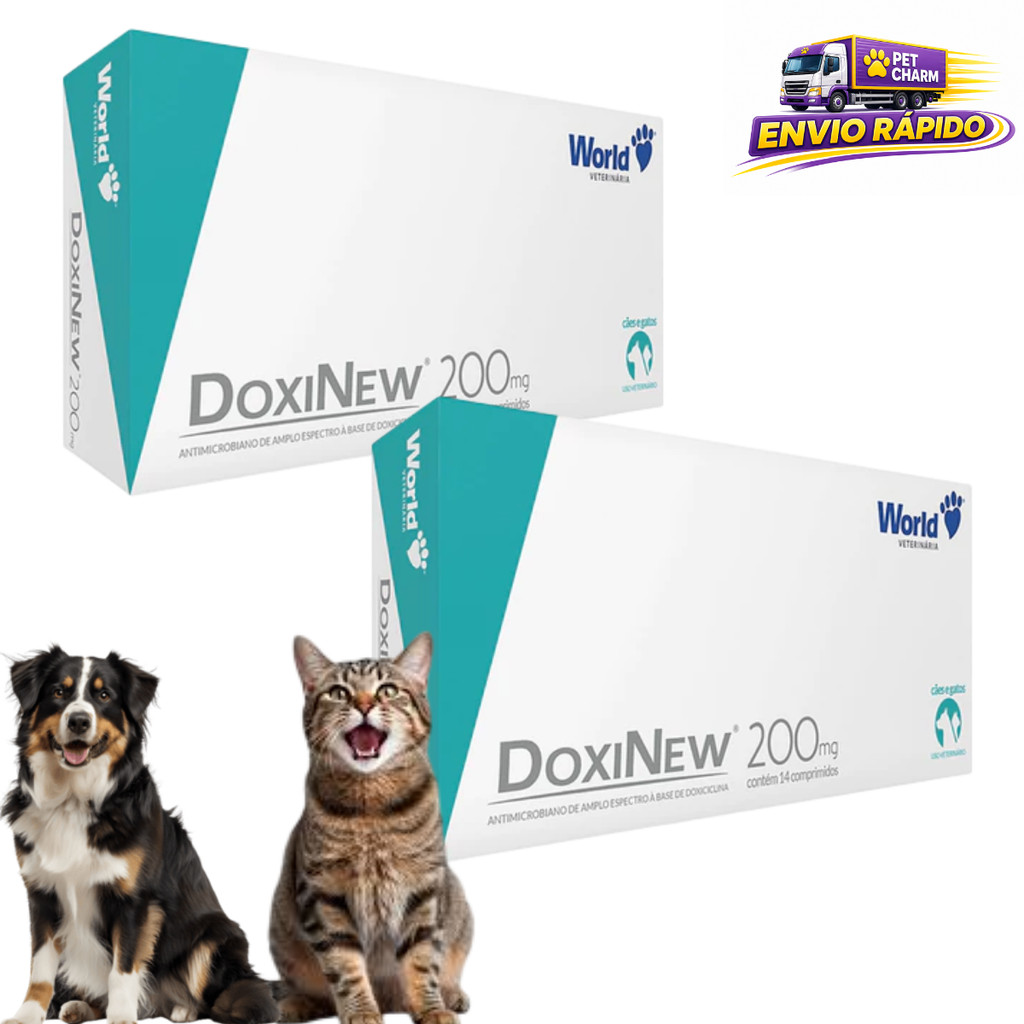Kit 2 Doxinew 200mg para Cães 14 Comprimidos