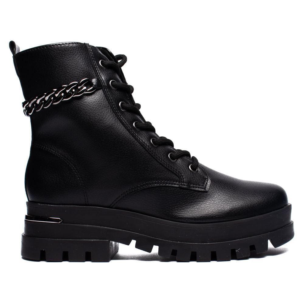 Coturno Feminino Via Marte Napa Floater Metalizado Preto