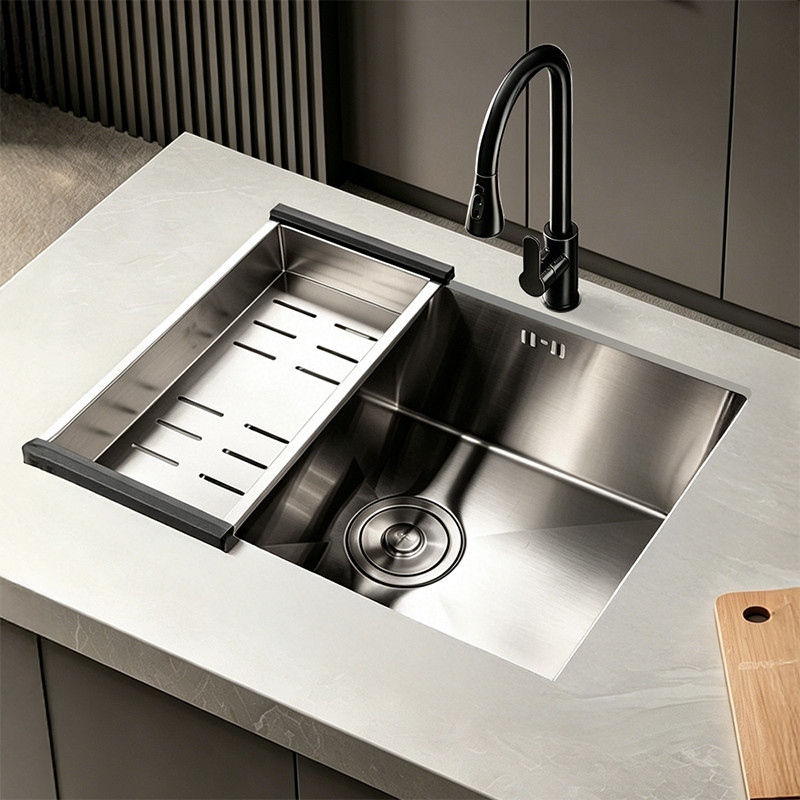 Cuba de Pia Cozinha 50x40 Inox Completa e Acessórios Cozinha Premium