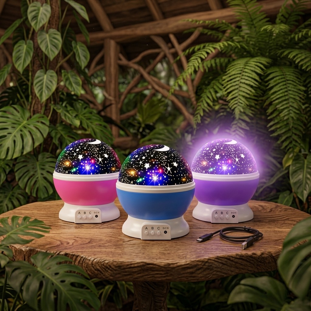 Luminária Projetor Galáxia Abajur Giratório Estrela Quarto Bebê Pilha