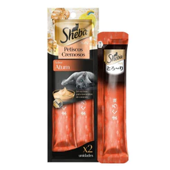 Petisco Cremoso Sabor Atum Gatos Adultos 2 Unidades Sheba