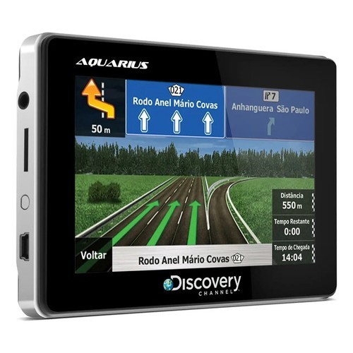 GPS Portátil Aquarius Discovery c/ radar 4.3 Com Tv  atualizado 2026 Digital Preto avisos de transito fácil de usar