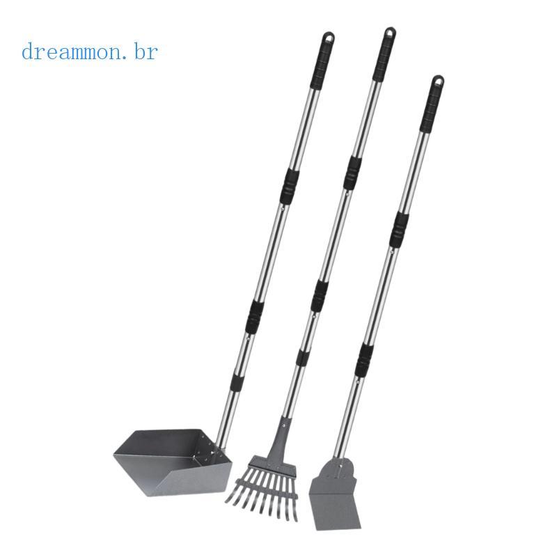 DREA Kit Remoção Cocô Todo Metal Cabeças Intercambiáveis Bandeja Coleta Resíduos 3 1 E An