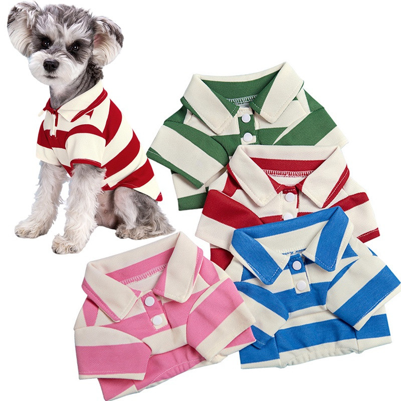 Camiseta Polo Cachorro Para Cães Pequenos E Médios Roupas De Verão Colete Gatos Yorkies Chihuahua Pug Costumes