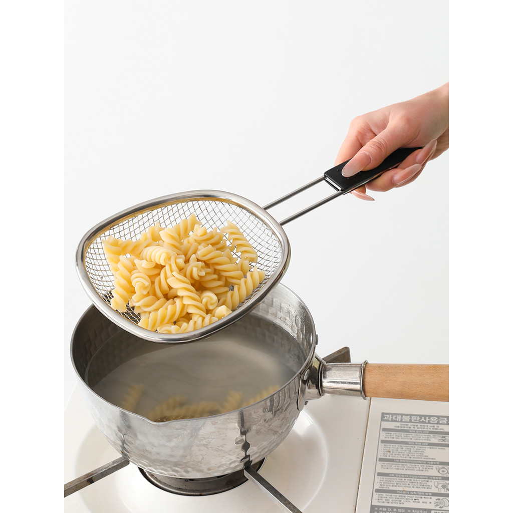 Japão japão 304 aço inoxidável drenagem macarrão coador cozinha fritar óleo drenagem Net panela de neve legumes quentes