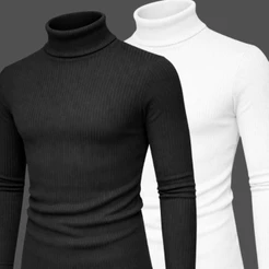 Blusa de Frio Masculina Gola Alta Manga Longa Canelado Premium Térmica Suéter Segunda Pele