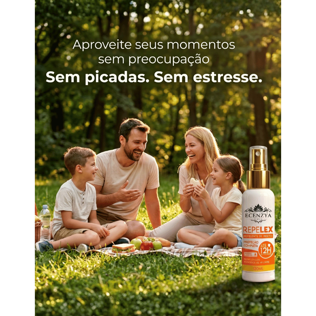 Spray Repelente De Insetos Ecenzya Gold Repelex 12h de Proteção - 120ml — imagem 2 de 2