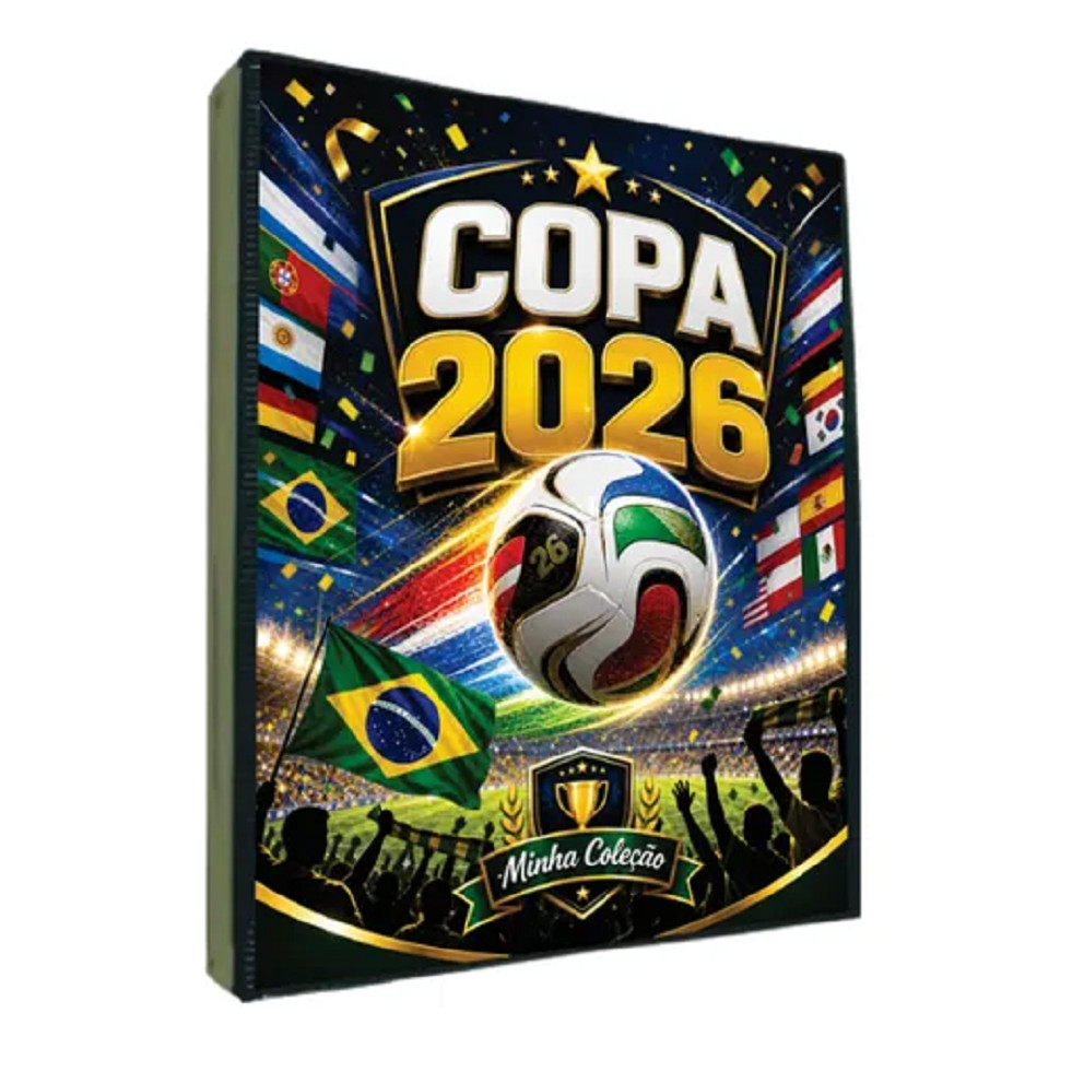 Fichário Album Pasta Copa Mundo 2026 Porta 540 Figurinhas