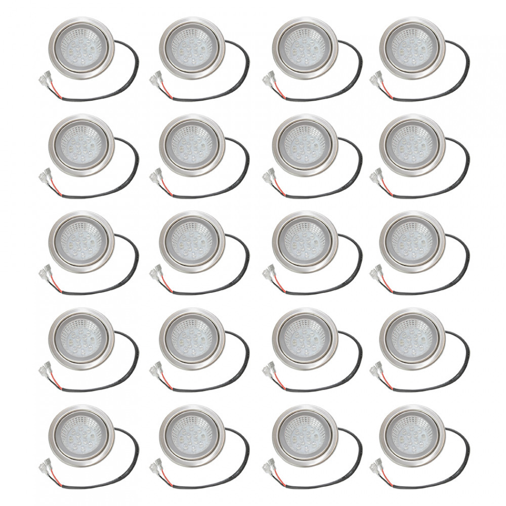 Kit Lâmpada Led Redonda para Coifa Plug Simples - 20 peças