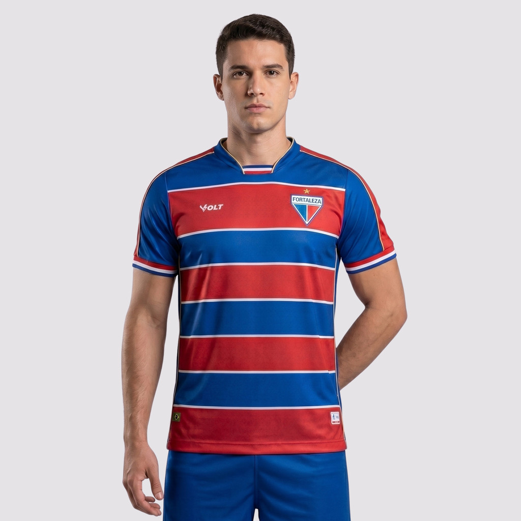 Camisa Volt Fortaleza I 2026 Azul e Vermelho