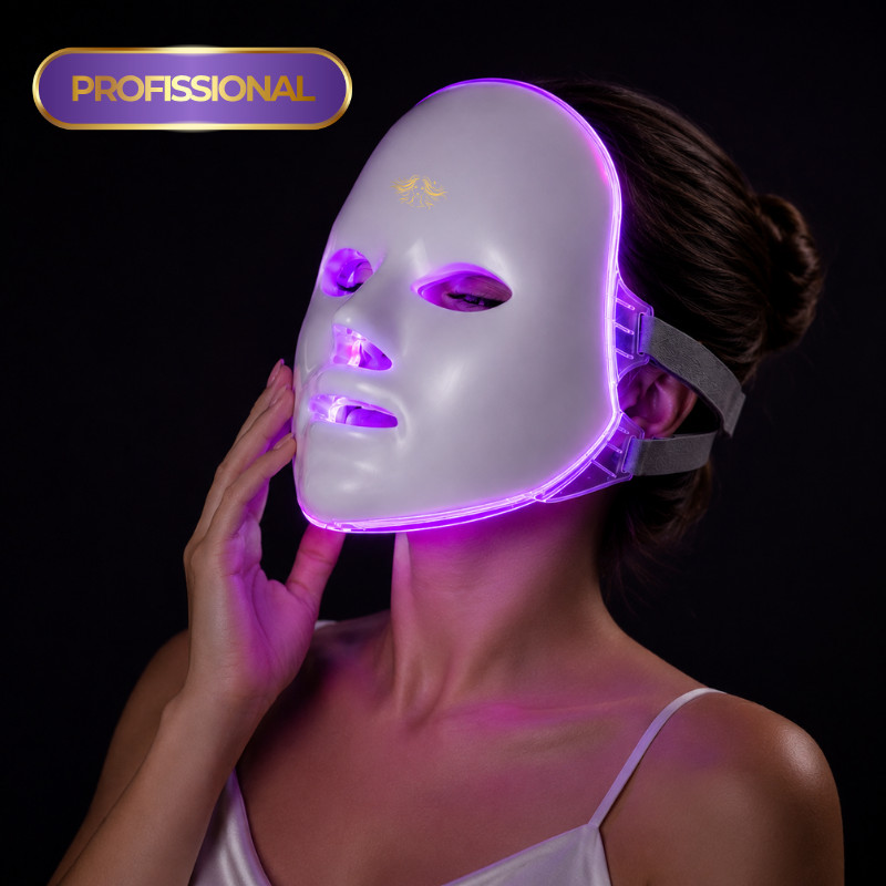 Mascara Led facial Profissional 135 leds skin care Fototerapia estetica coreana