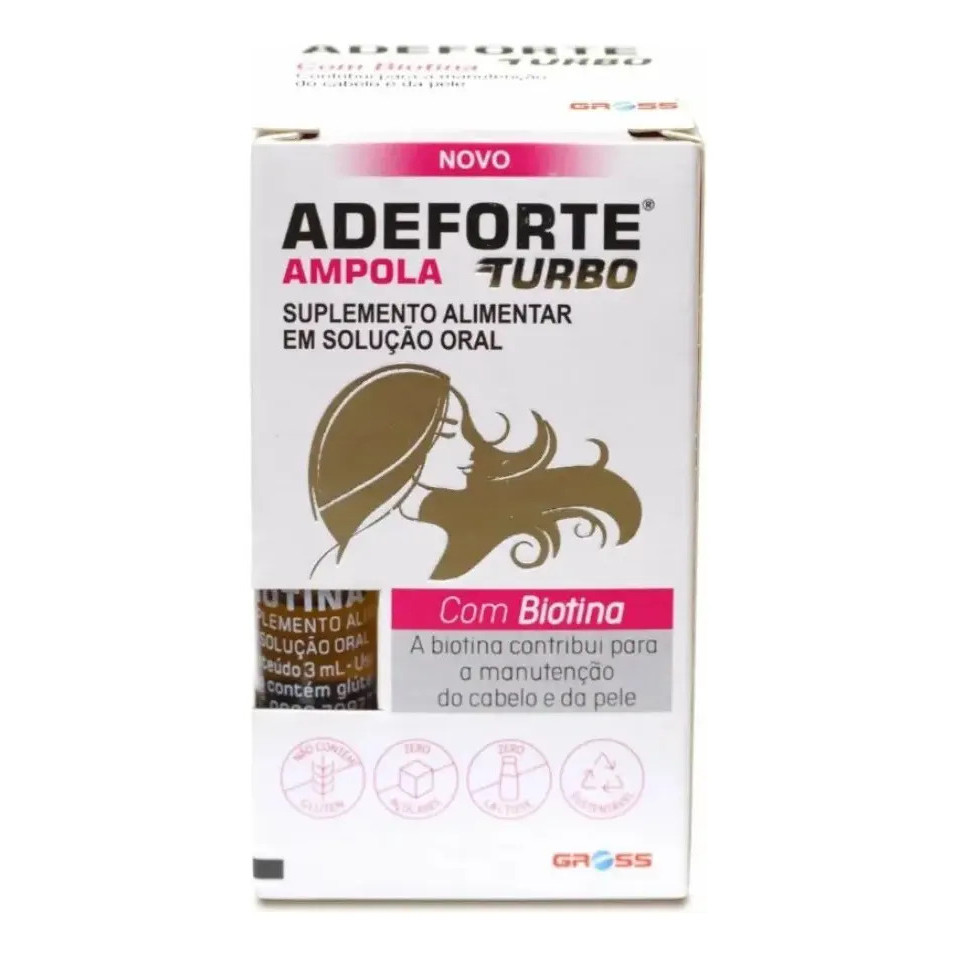 Adeforte Turbo com Biotina 3ml – Suplemento Vitamínico para Rotina de Cuidados
