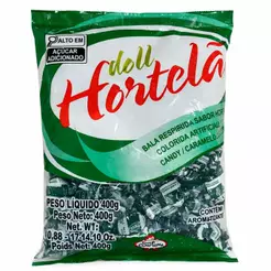Bala Dura Recheada Hortelã Doll 400g - Confirma