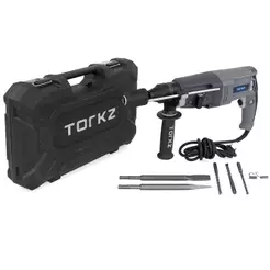 Martelete Perfurador Rompedor Torkz TRE0002 com Maleta e acessórios, encaixe SDS Plus 800 Watts - 220 Volts