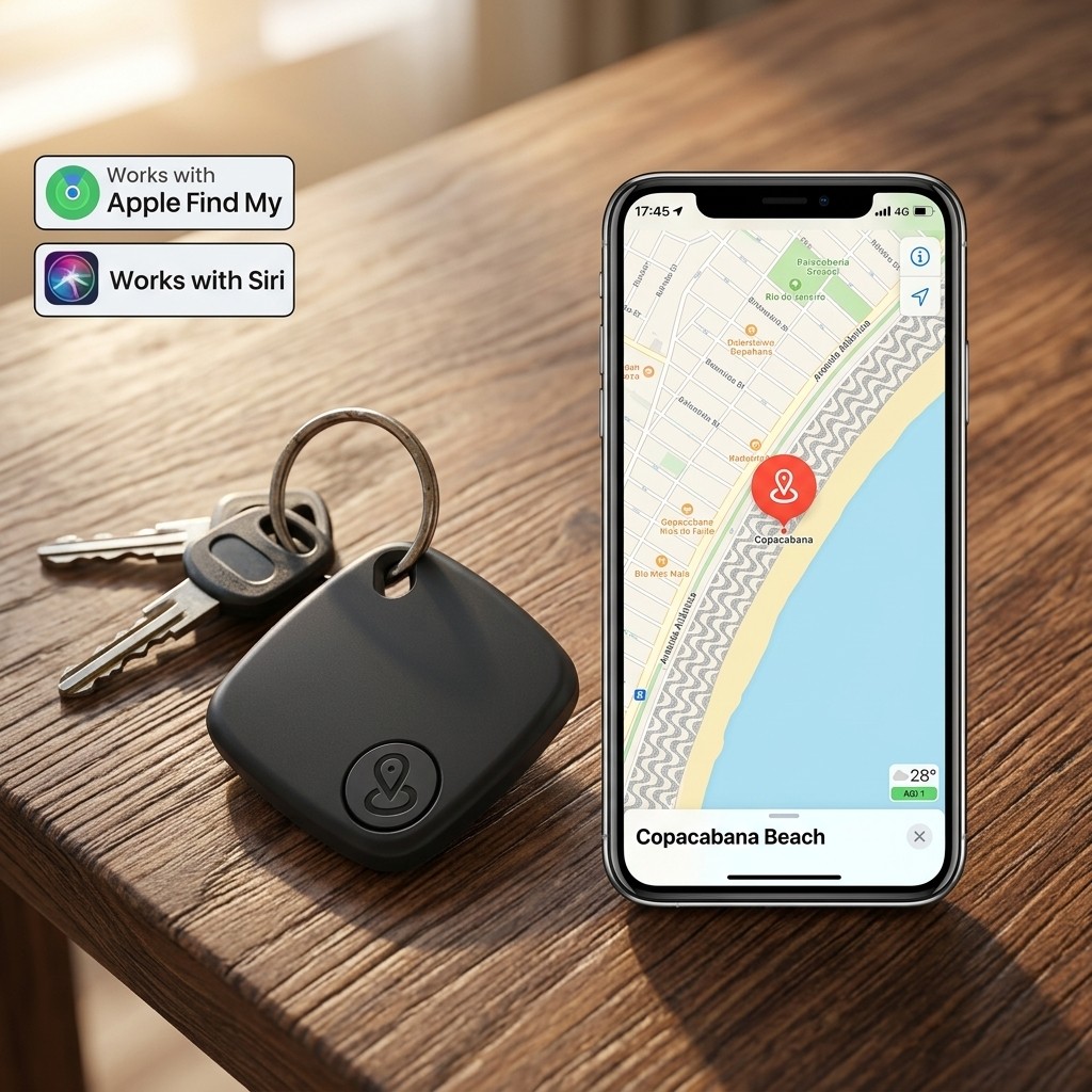 Rastreador GPS Smart Tag Localizador para Mala Carro Pet Chaveiro Compatível Apple Find My Buscar iPhone iOS MFi