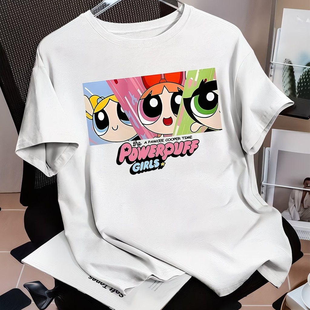 Camiseta Estampada Inspirado Super Poderosas Faixa Com Meninas Unissex 100% Algodão Frete Grátis Rápido Plus Size