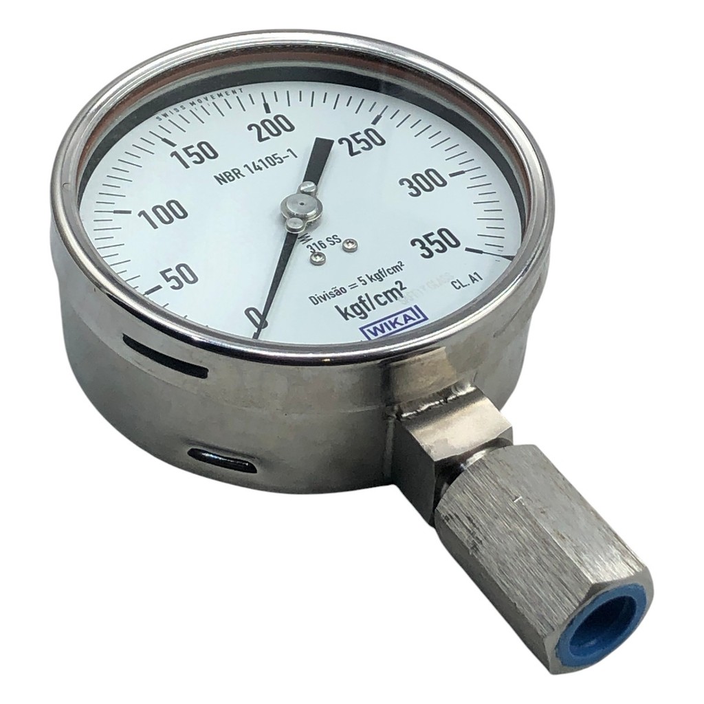 Manômetro WIKA DN 130mm 0 a 350kgf/cm² 1/2NPT