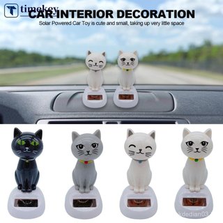 Bonito Interior Do Carro Brinquedo De Dança Solar Gato Balançando Painel Ornamento Decoração Automática Movido A