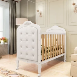 Berço Elô Minicama 3 em 1 com Capitonê 100% MDF - Móveis Peroba
