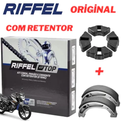 KIT RELAÇÃO RIFFEL ORIGINAL Fazer 150 2014 Até 2020 COM RETENTOR + PATINS + COXIM