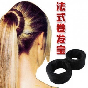 Versão coreana acessórios para o cabelo flor Bud cabeça bobinador de cabelo mágico bobina de cabelo preto ferramenta bob