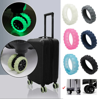 KIT8 Protetor De Rodas De Bagagem Silicone Manga De Rodízio Silenciosa Universal Para Rodas De Mala Roda Viagem Bag