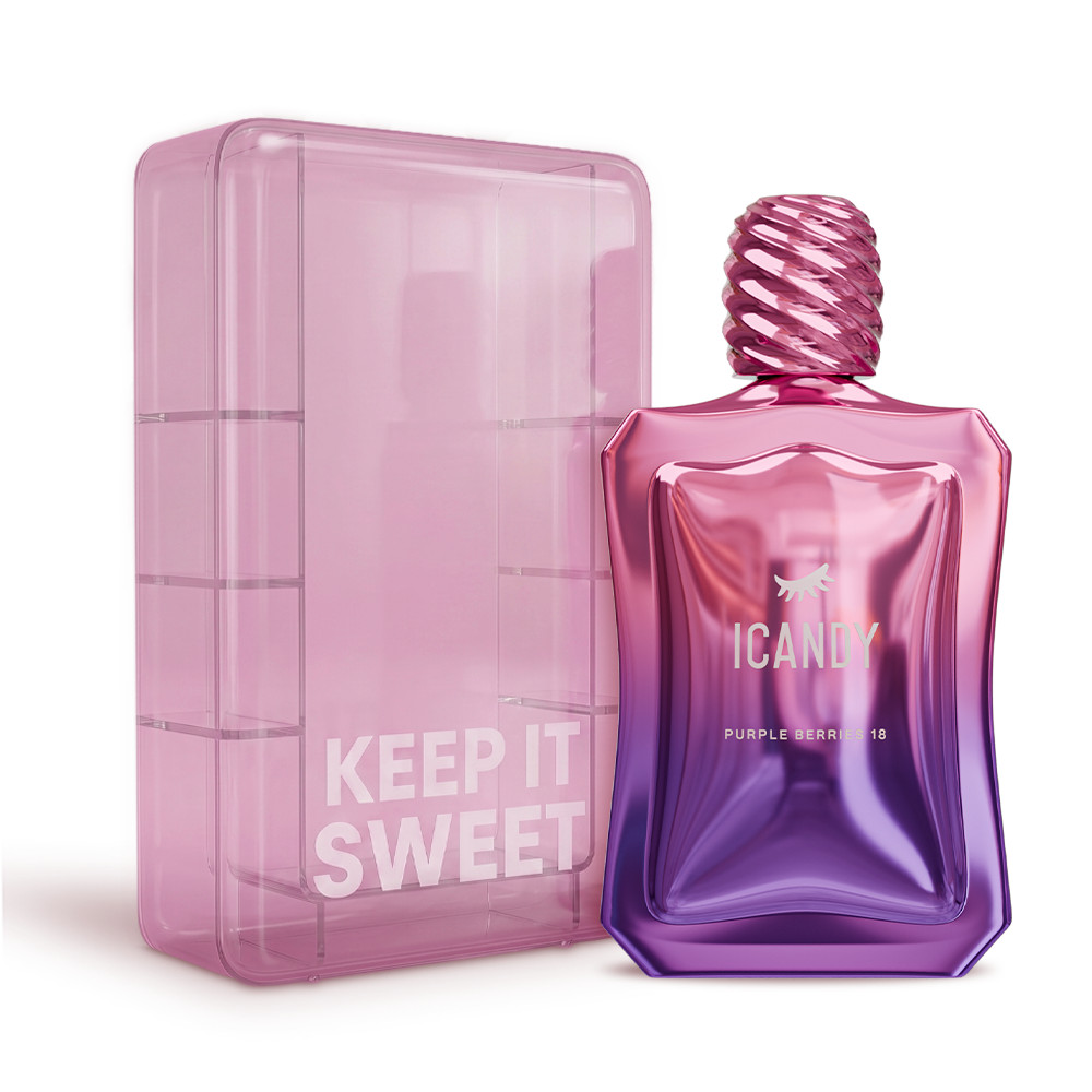 Perfume Feminino Icandy Purple Berries 18 Eau De Parfum 100ml Original Longa Dur