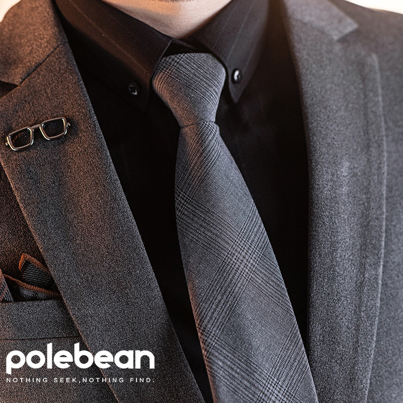 Gravata sem gravata de negócios masculina, roupa Formal de trabalho, cor sólida, estilo zíper, versão coreana, terno cin