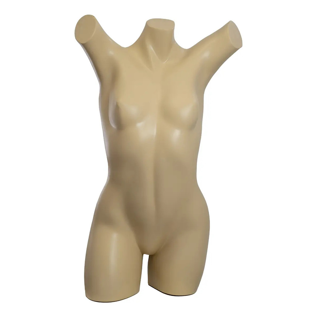 Manequim Busto Expositor P/ Roupas De Banho Vitrine Cor Bege