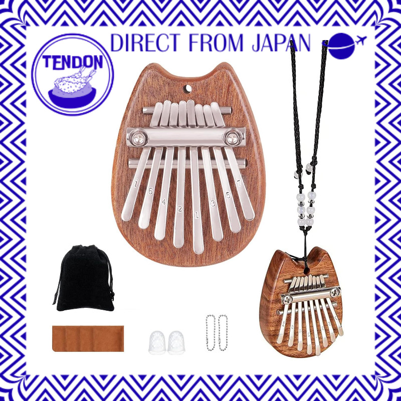 Joebo Mini Kalimba Polegar Piano 8 teclas Piano portátil pingente Madeira de alta qualidade Piano de polegar